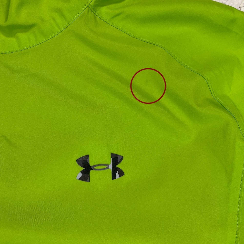 Under Armor Mock Neck Windbreaker Jacket Green Gray Youth XL‎ - Picture 11 of 13